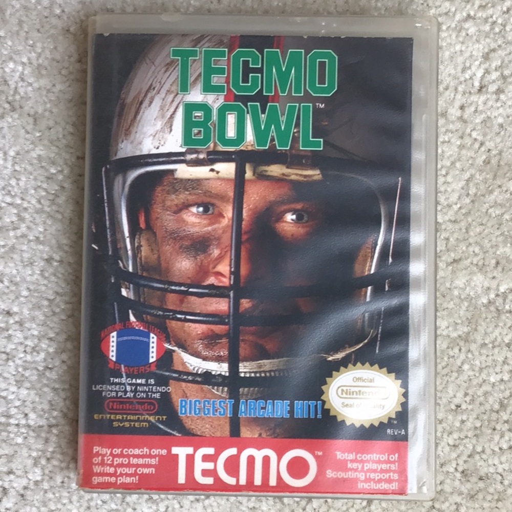 Vintage Tecmo Bowl Nintendo NES Video Game, 1989